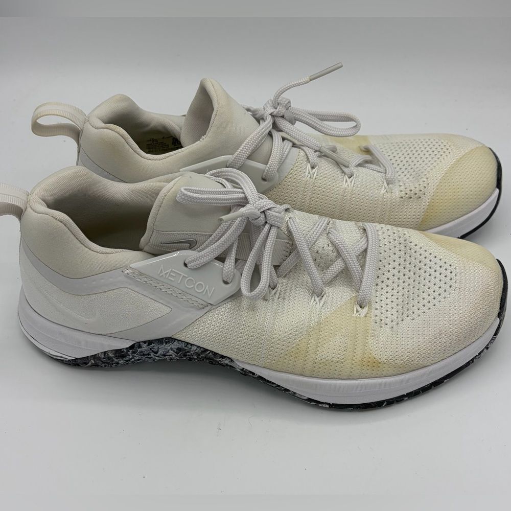 Nike women’s metcon flyknit 3 white training shoe sneaker athletic size 11